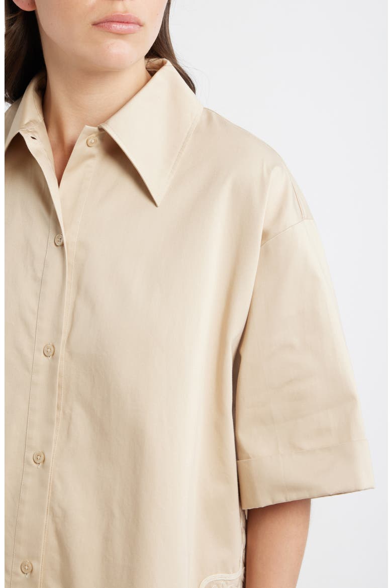 Balembroi Button Front Top, Alternate, color, SOFT SAND