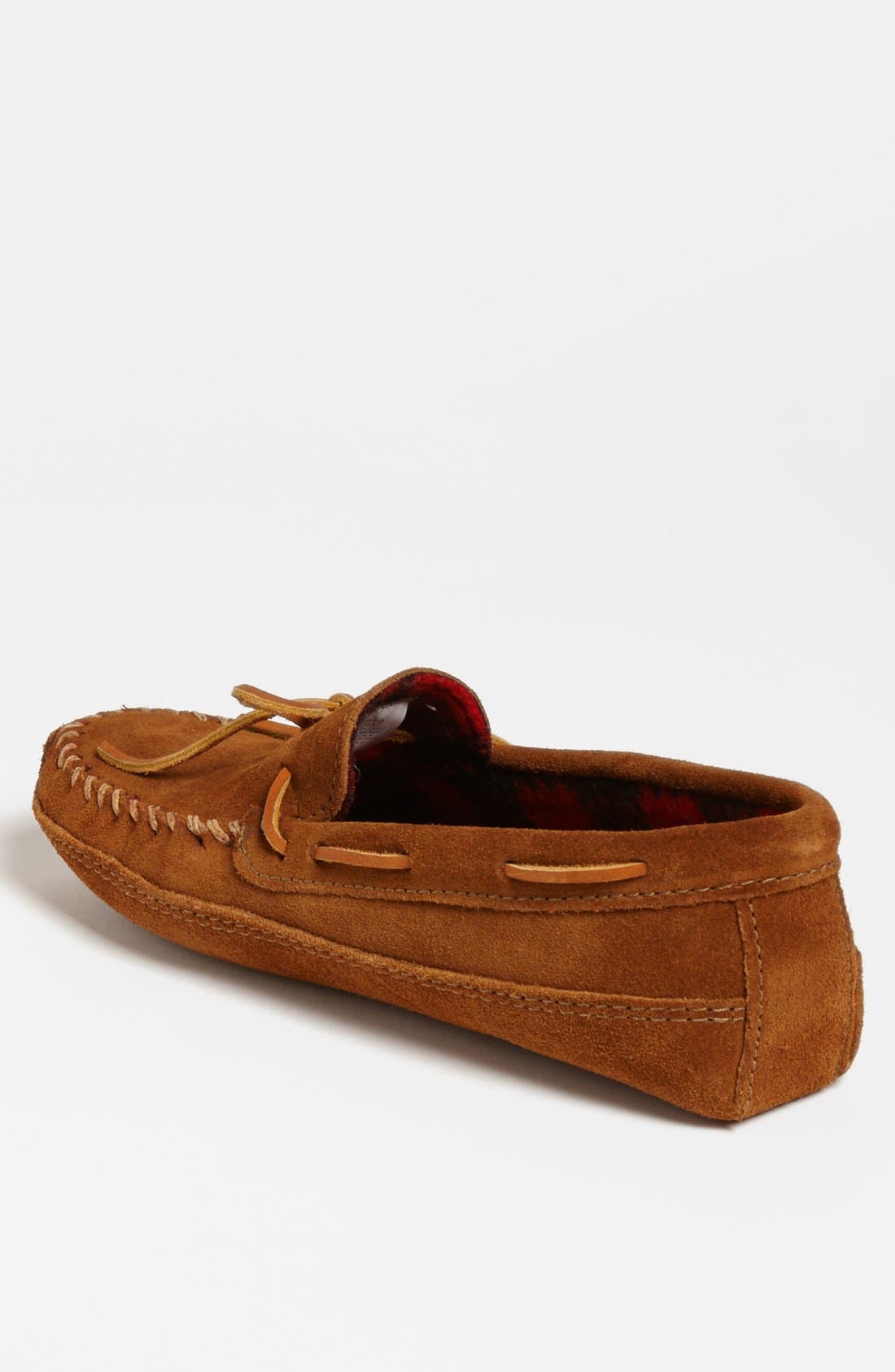 Minnetonka Fleece Lined Slipper, Alternate, color, Brown Suede