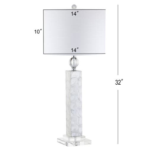 Jonathan Y Bailey 32" Led Seashell Table Lamp, White