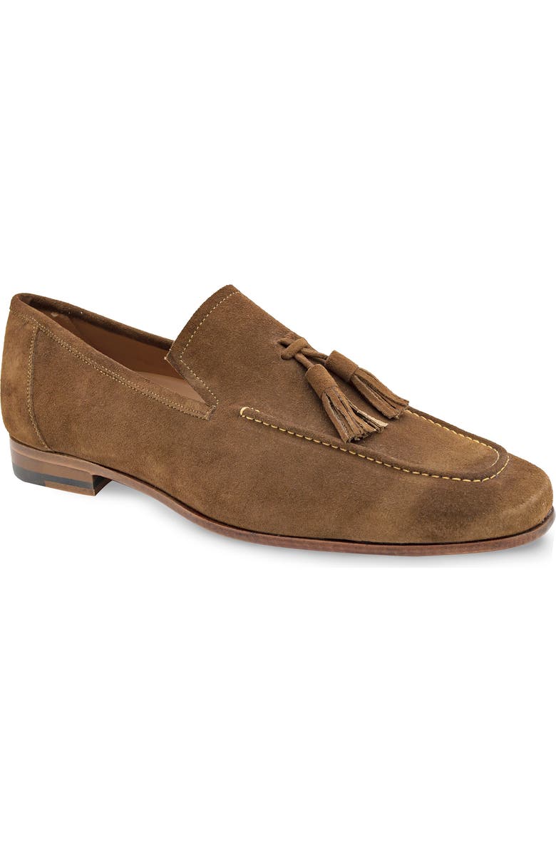 Mezlan English Tassel Loafer, Main, color, Chestnut