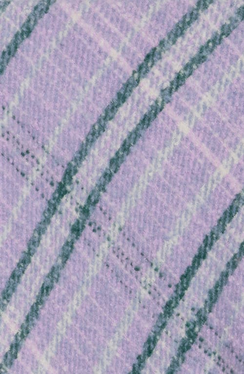 Vince Camuto Heritage Plaid Fringe Scarf In Metallic