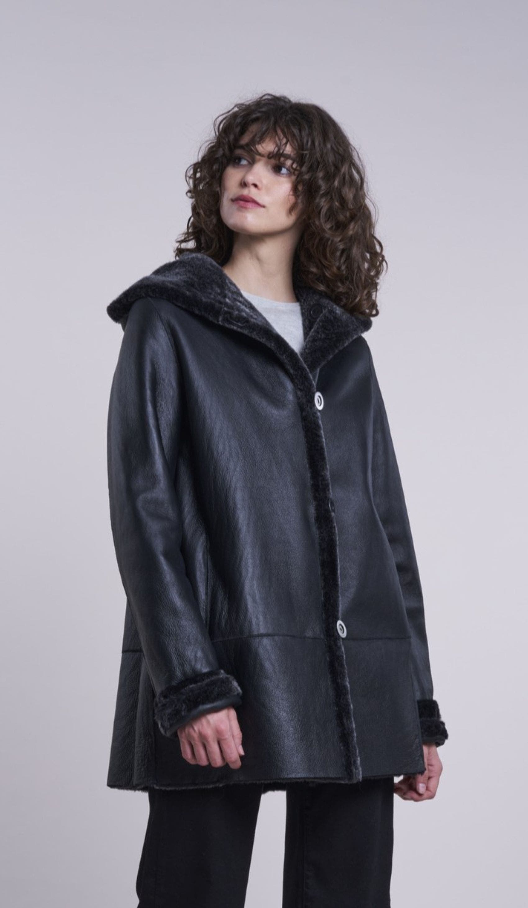 Genuine Shearling Coat - image 2