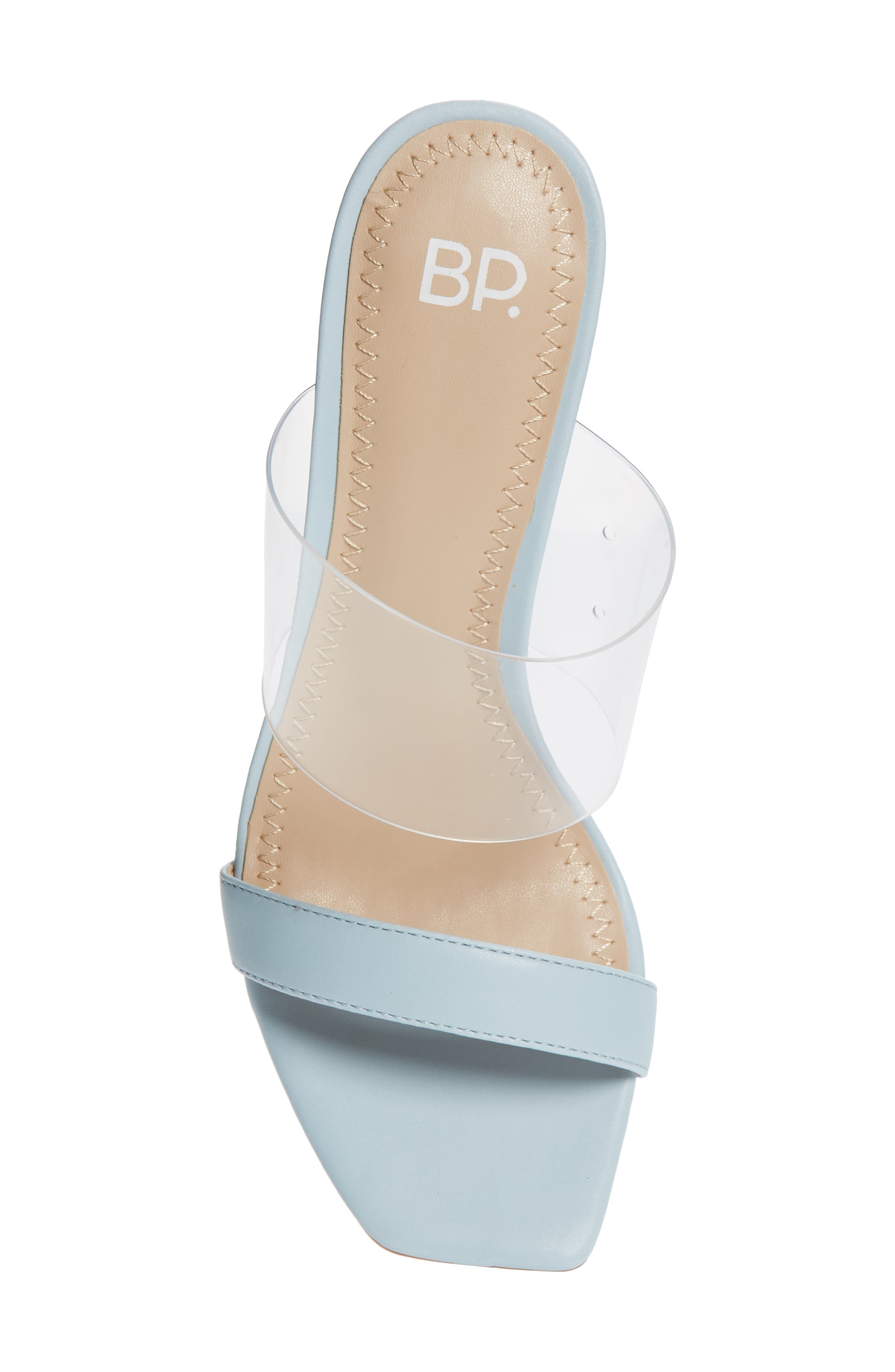 Naomi Clear Block Heel Sandal, Alternate, color, LIGHT BLUE FAUX LEATHER