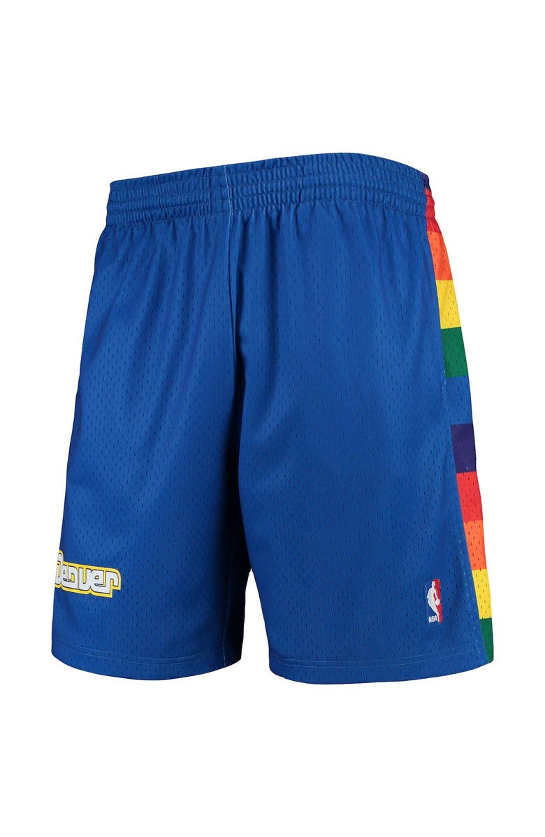 Mitchell & Ness Men's Mitchell & Ness Royal Denver Nuggets Hardwood Classics Team Swingman Shorts, Main, color,