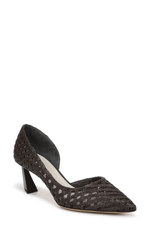 Tawny Pointed Toe Half d'Orsay Pump (Women)