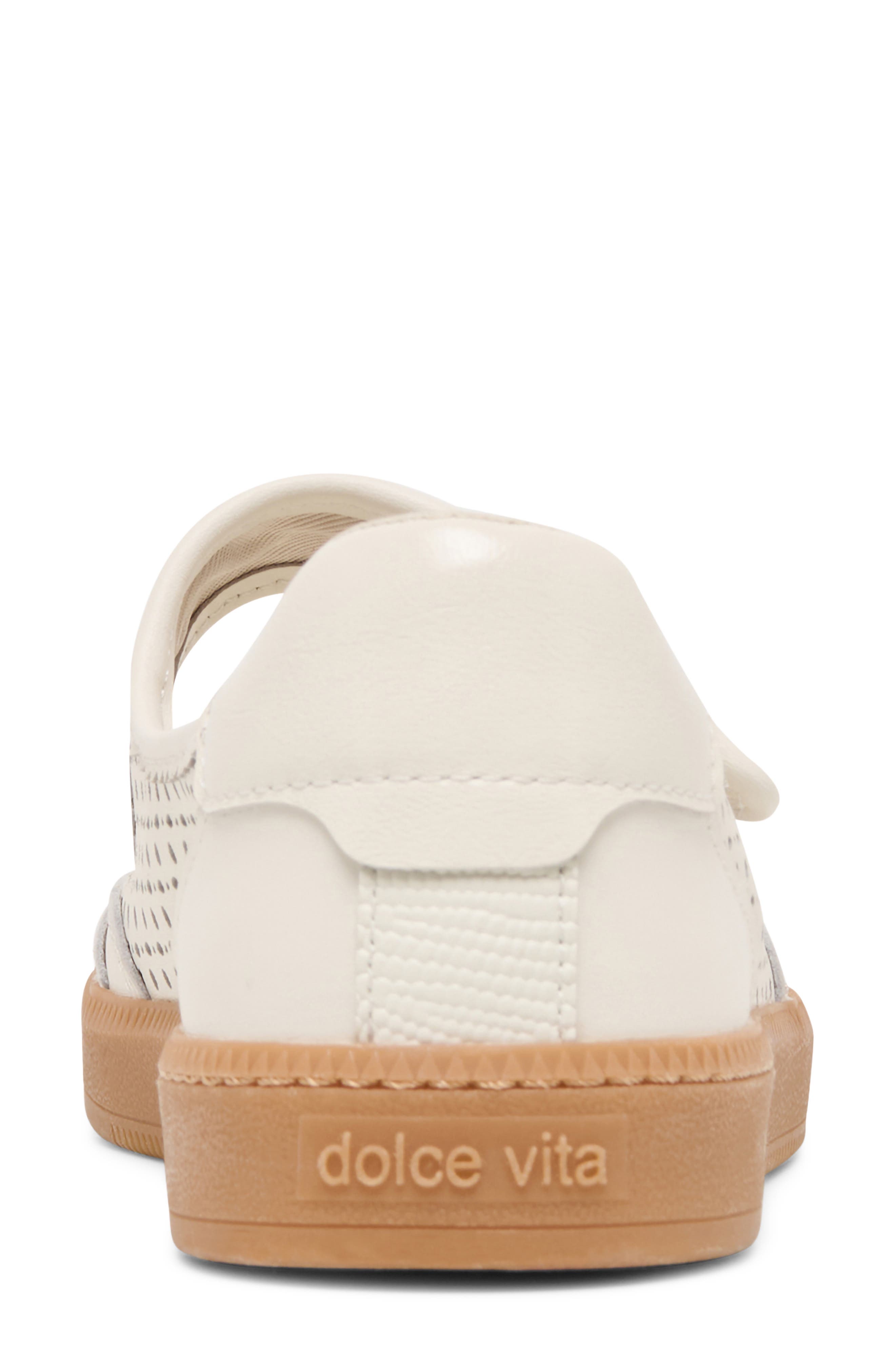 Dolce Vita Nanet Mary Jane Flat, Alternate, color, White Perforated Leather