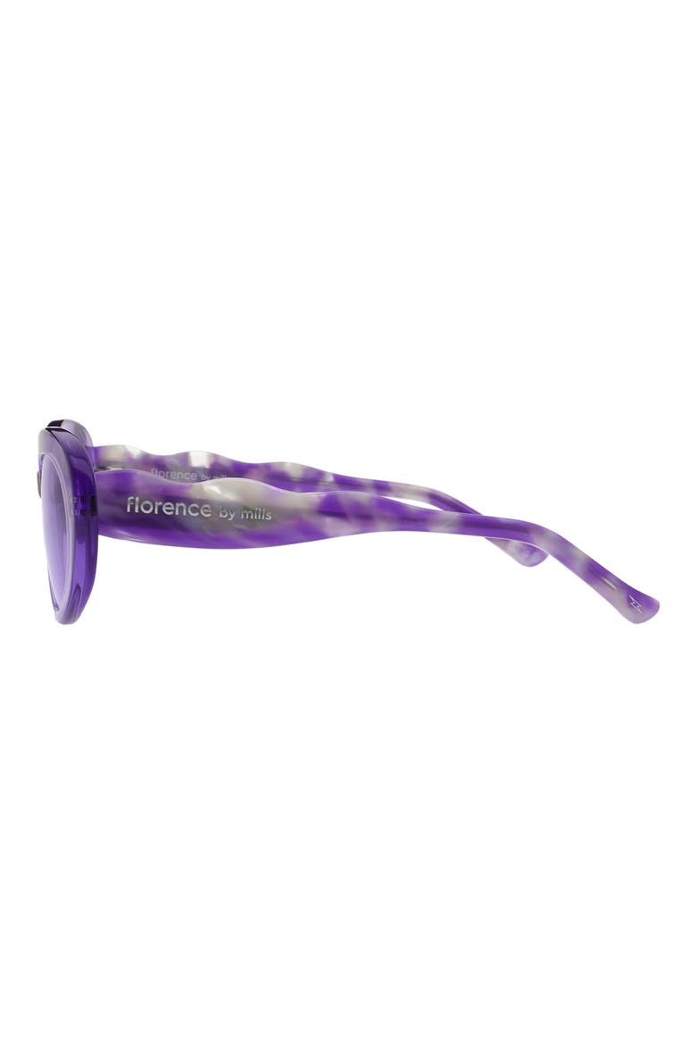 52mm Oval Sunglasses, Alternate, color, CRYSTAL PURPLE
