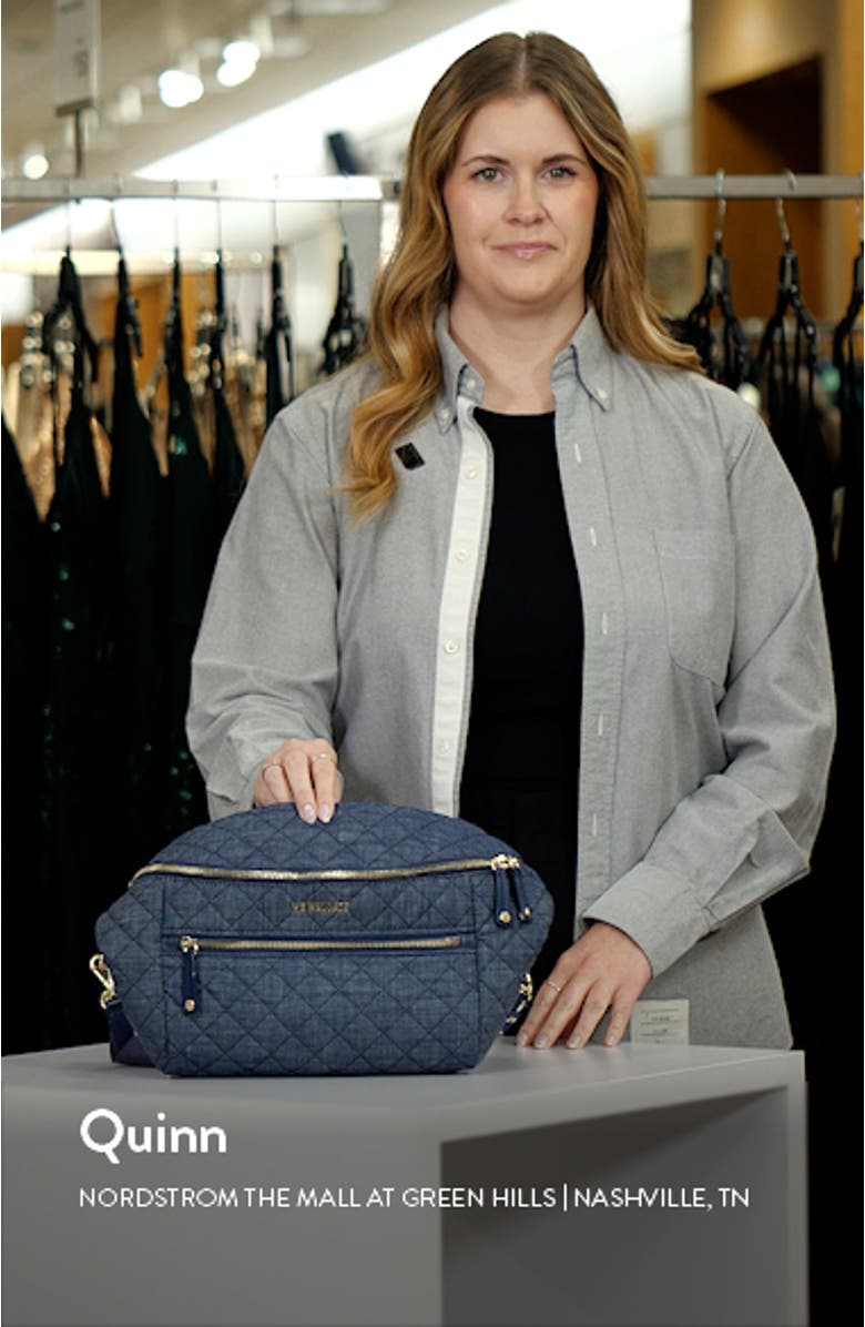 MZ Wallace Crosby Quilted Denim Convertible Sling Bag | Nordstrom