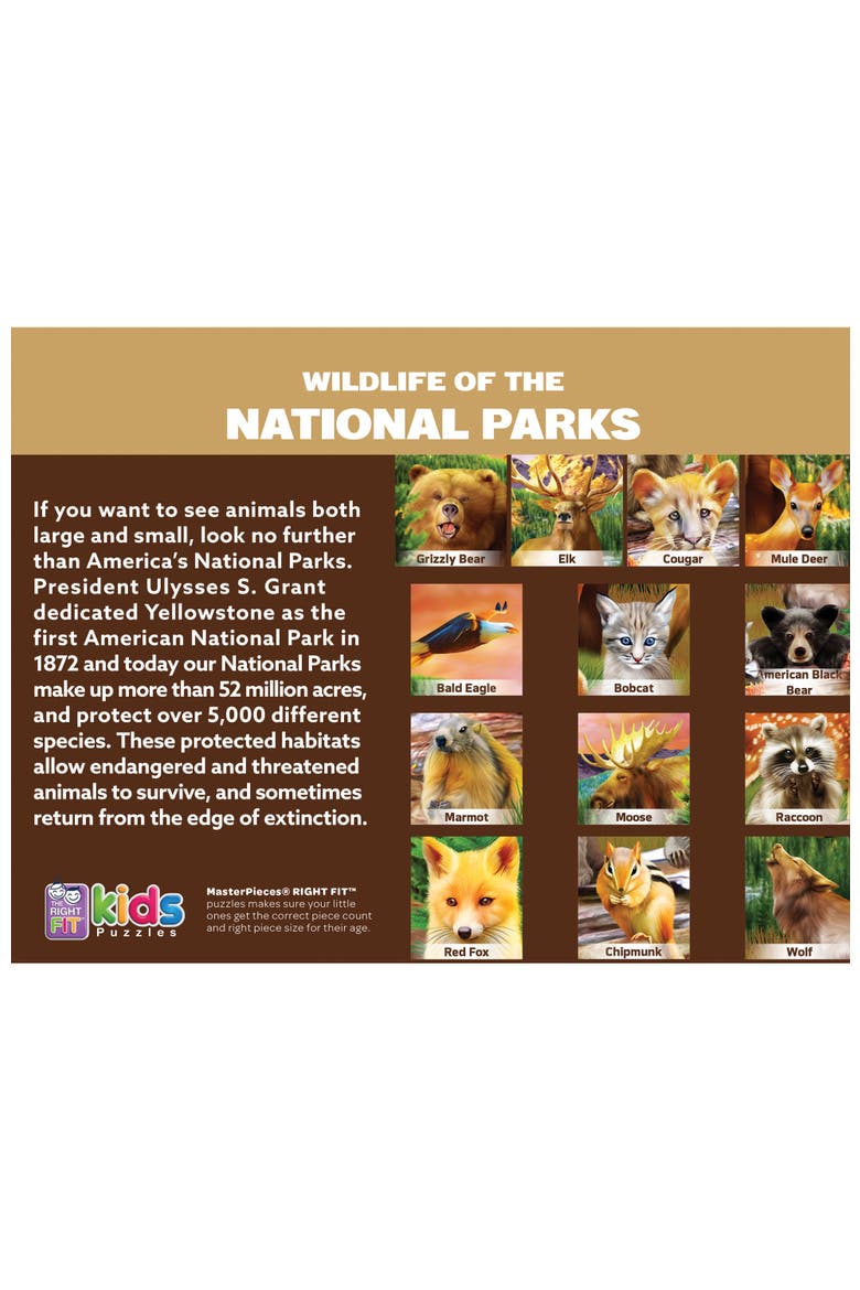 Wildlife of National Parks 100pc Puzzle, Alternate, color, Multicolor