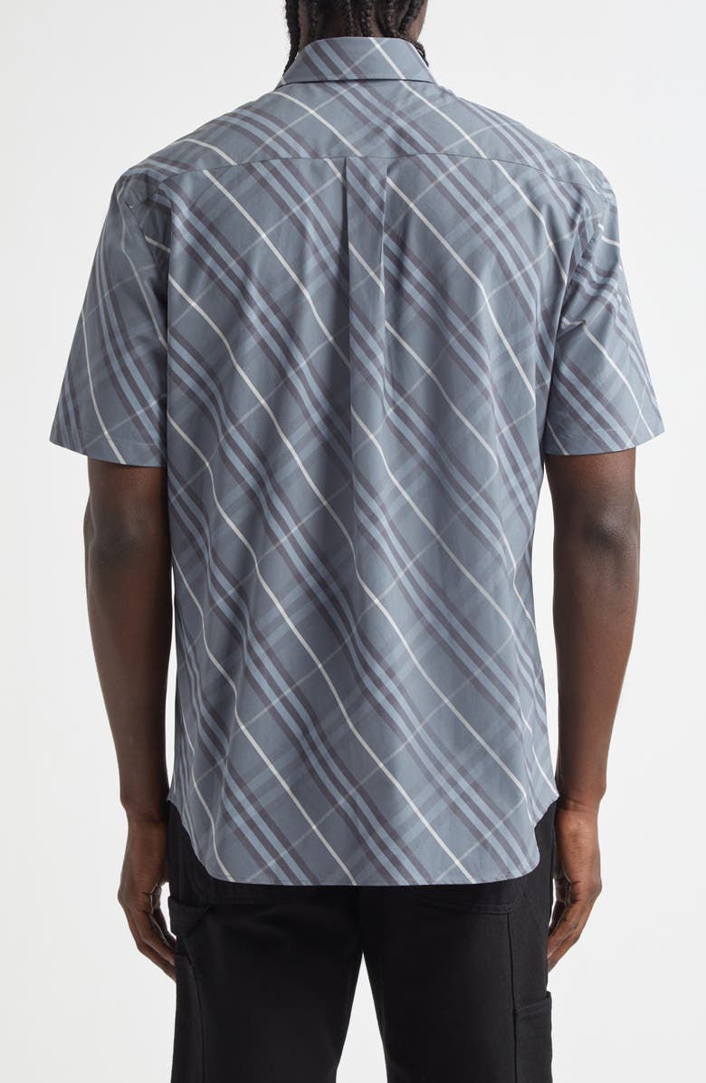 Burberry Check Cotton Button-Up Shirt, Alternate, color,