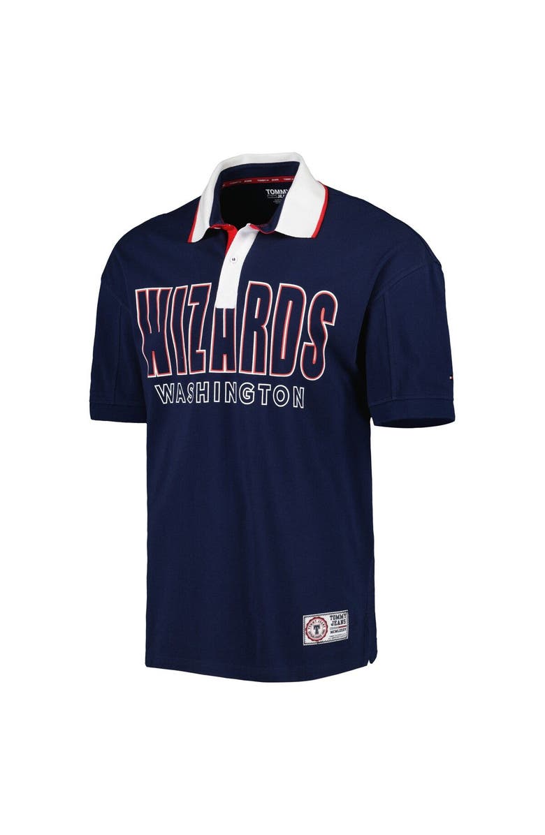 TOMMY JEANS Men's Tommy Jeans Navy Washington Wizards Stanley Pique Polo, Alternate, color, Navy