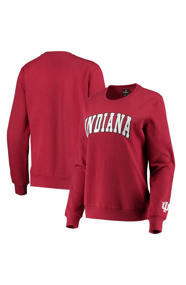 COLOSSEUM Women's Colosseum Crimson Indiana Hoosiers Campanile Pullover Sweatshirt, Main, color, Crimson
