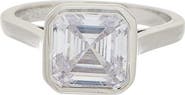 Juvell White Topaz Bezel Set Ring