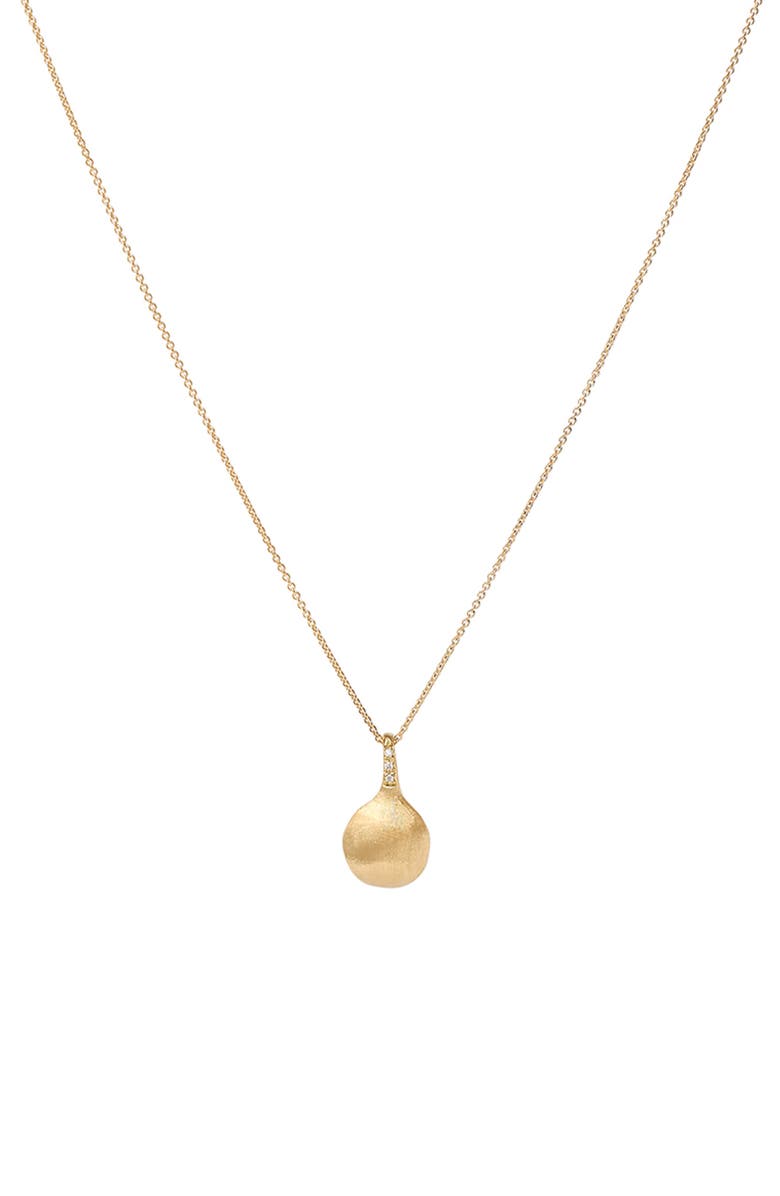 Marco Bicego Africa Boule 18K Yellow Gold & Diamond Pendant Necklace, Alternate, color, 18K Yellow Gold