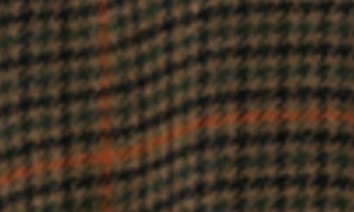 Les Deux Kody Houndstooth Wool Blend Overshirt In Green