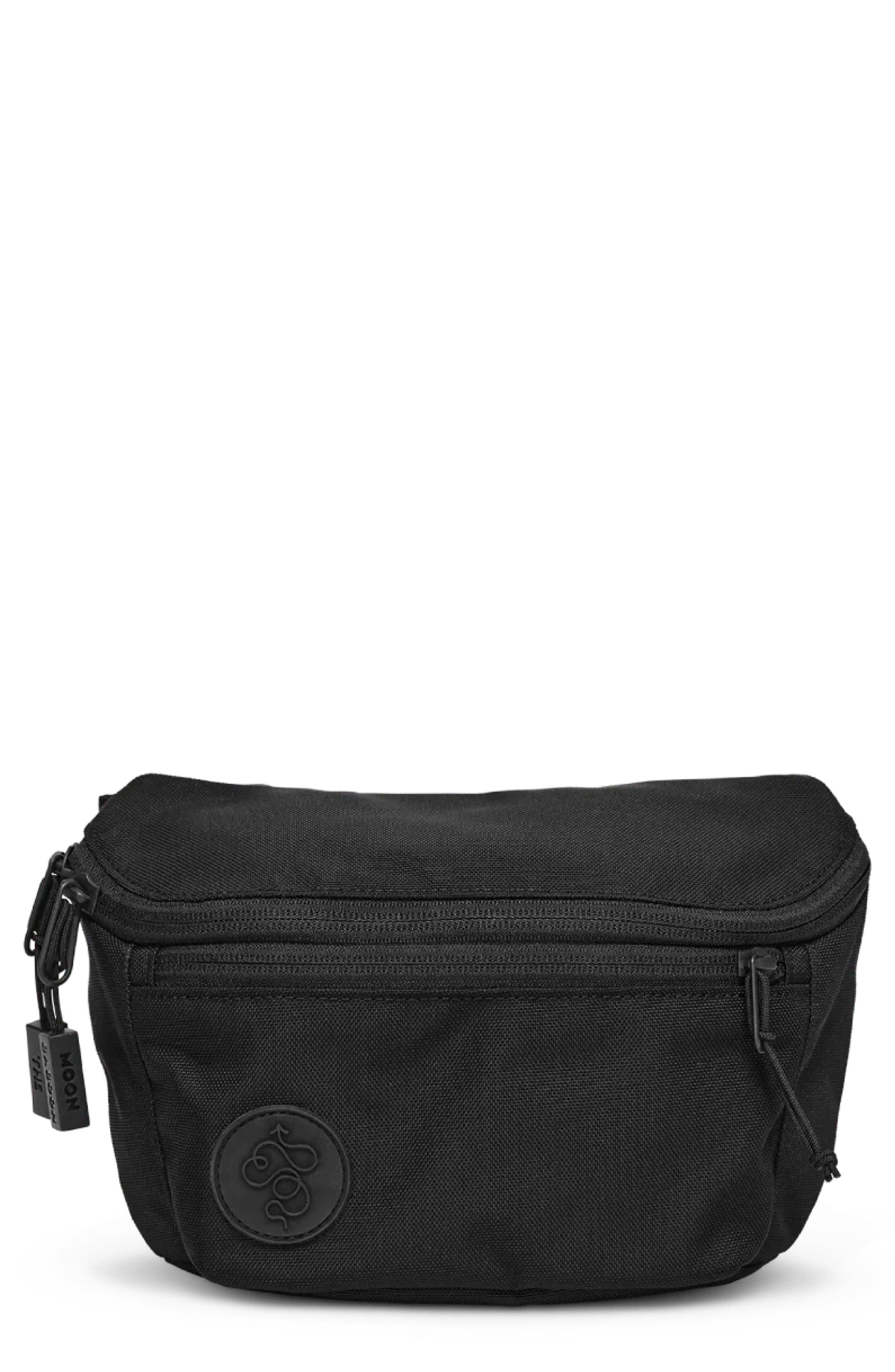 Baboon to the Moon Core Water Resistant Nylon Belt Bag, Main, color, Black