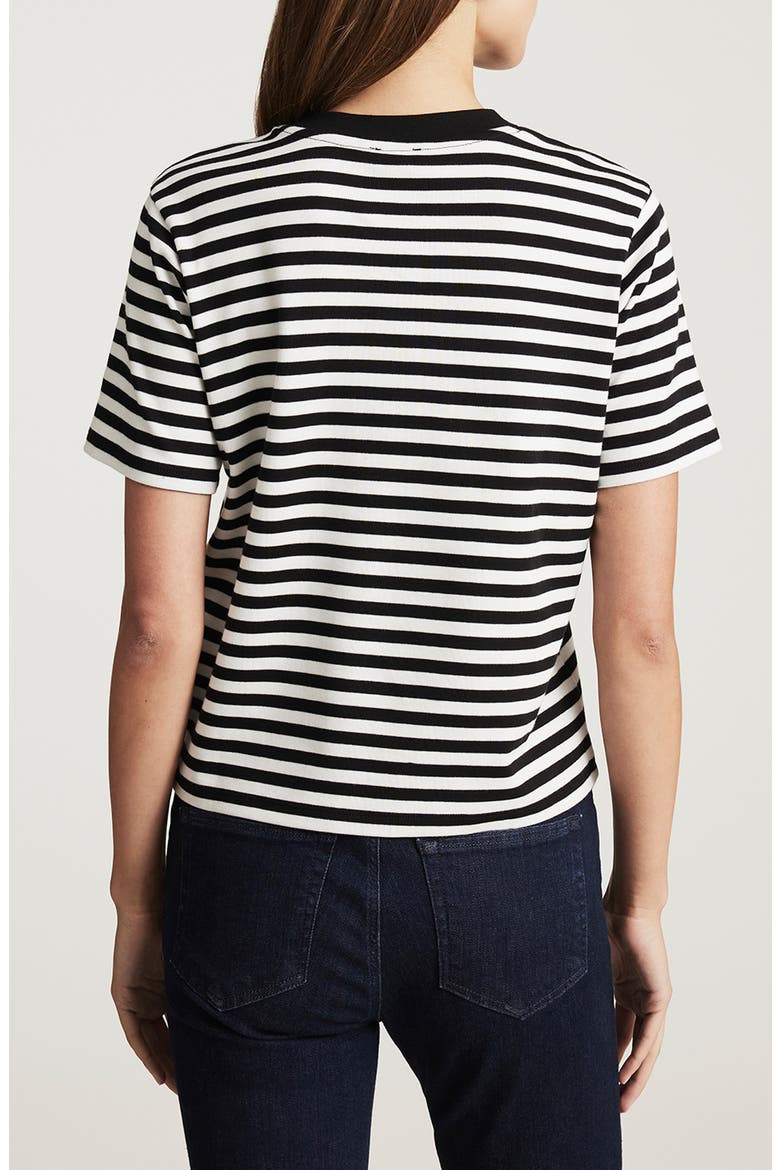 Stripe Short Sleeve Pocket T-Shirt, Alternate, color, BLACK WHITE STRIPE