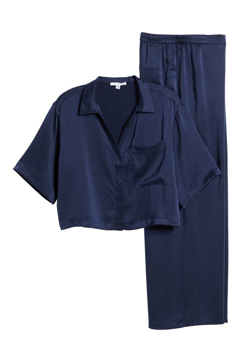Washable Silk Pajamas, Main, color, DEEP BLUE