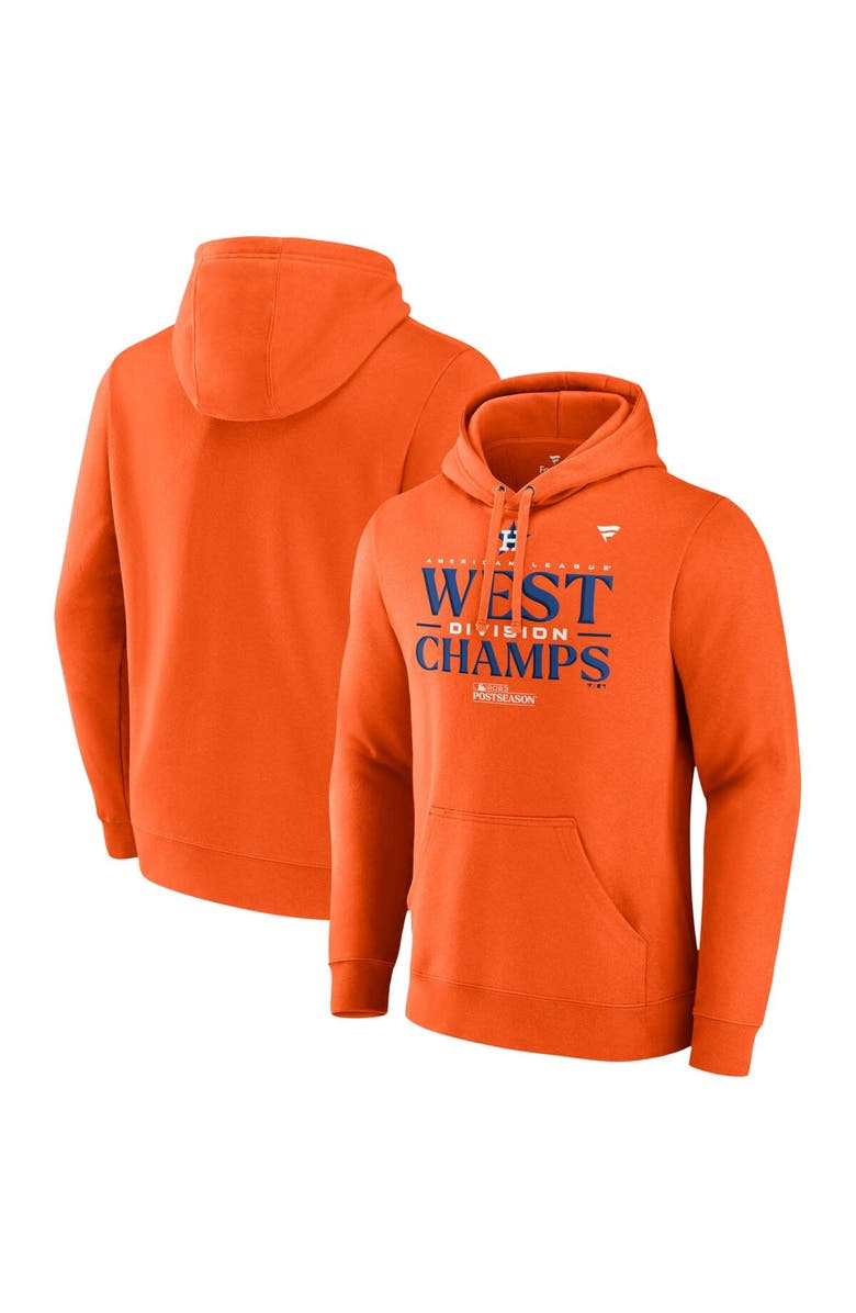 FANATICS Men's Fanatics Branded  Orange Houston Astros 2023 AL West Division Champions Locker Room Pullover Hoodie, Alternate, color, 
