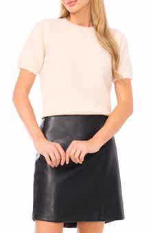 Halogen® Short Sleeve Crewneck Sweater