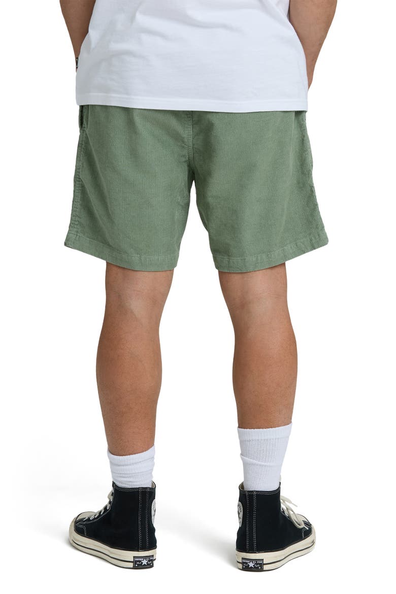 Larry Layback Cotton Corduroy Shorts, Alternate, color, MOSS