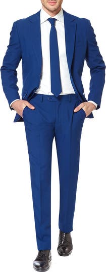 'Navy Royale' Trim Fit Two-Piece Suit with Tie