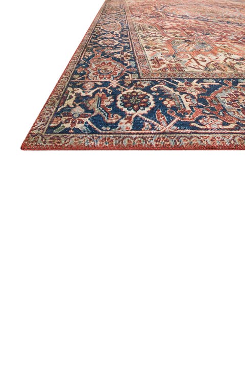 Layla Accent Rug - Red/Navy - 5'0" x 7'6"