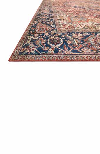 LOLOI Layla Accent Rug - Red/Navy - 5'0" x 7'6"