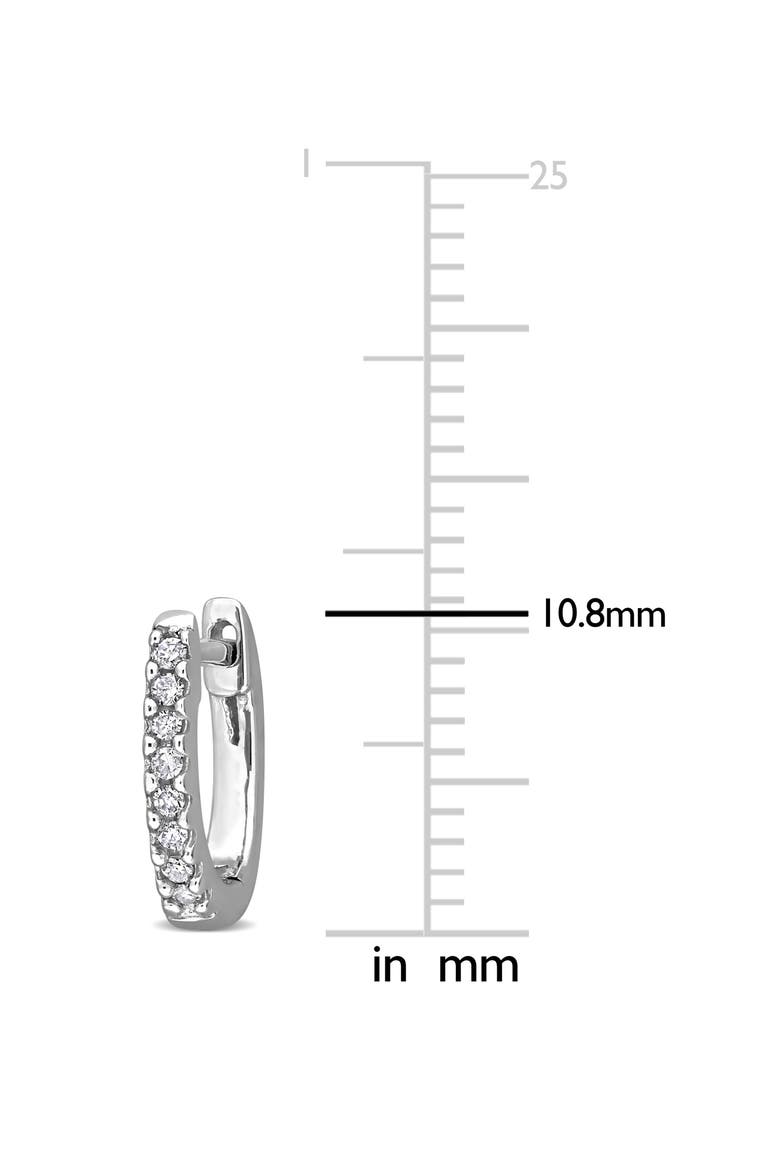 Diamond Hoop Earrings - 0.1ct., Alternate, color, SILVER
