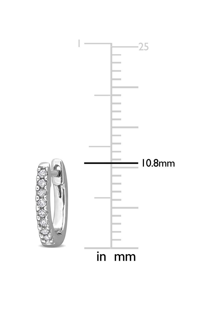 DELMAR Diamond Hoop Earrings - 0.1ct., Alternate, color, Silver