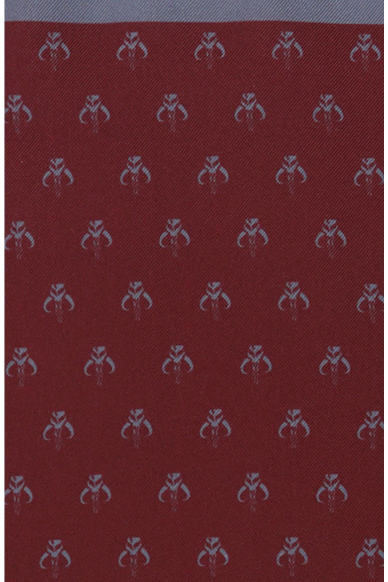 Mandalorian Silk Pocket Square, Alternate, color, RED