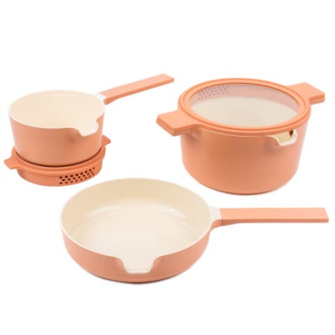 Neat 5-Piece Nesting Ceramic Cookware Set