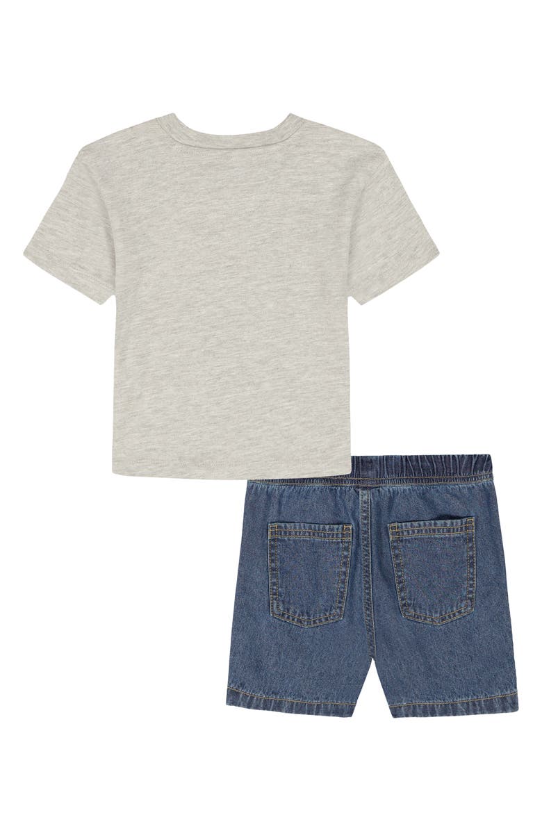 Calvin Klein Kids' Logo T-Shirt & Denim Shorts Set, Alternate, color, Grey Multi