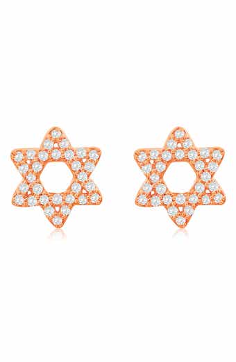 SUZY LEVIAN DIAMONDS Pavé Diamond Star of David Stud Earrings