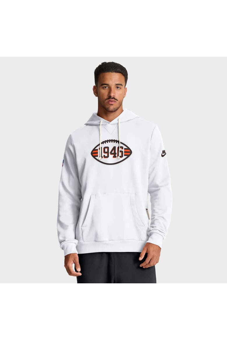 Men's Nike White Cleveland Browns Sideline Standard Issue Alt 2 Dri-FIT Hoodie, Alternate, color, White