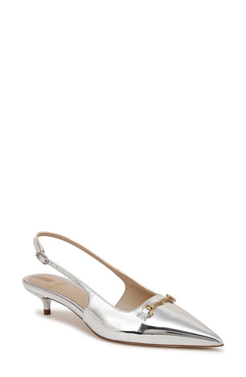 Farrah Kitten Heel Pointed Toe Slingback Pump (Women)