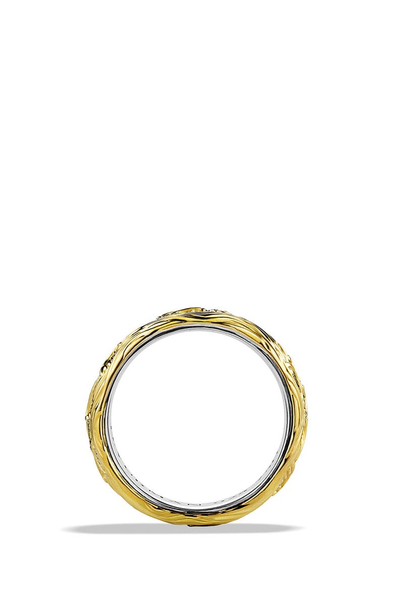 David Yurman Waves Band Ring with Gold, Alternate, color, 