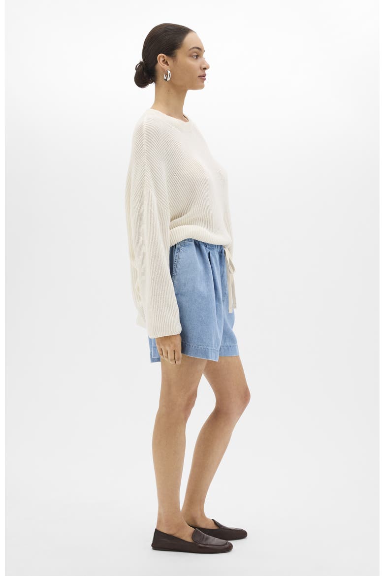 Draped Crew Knit, Alternate, color, Off White