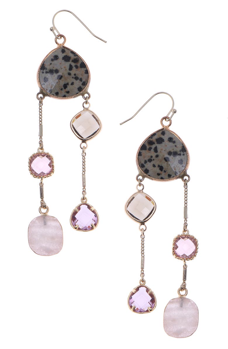 Nakamol Chicago Dalmatian 2-Strand Drop Earrings, Main, color, 