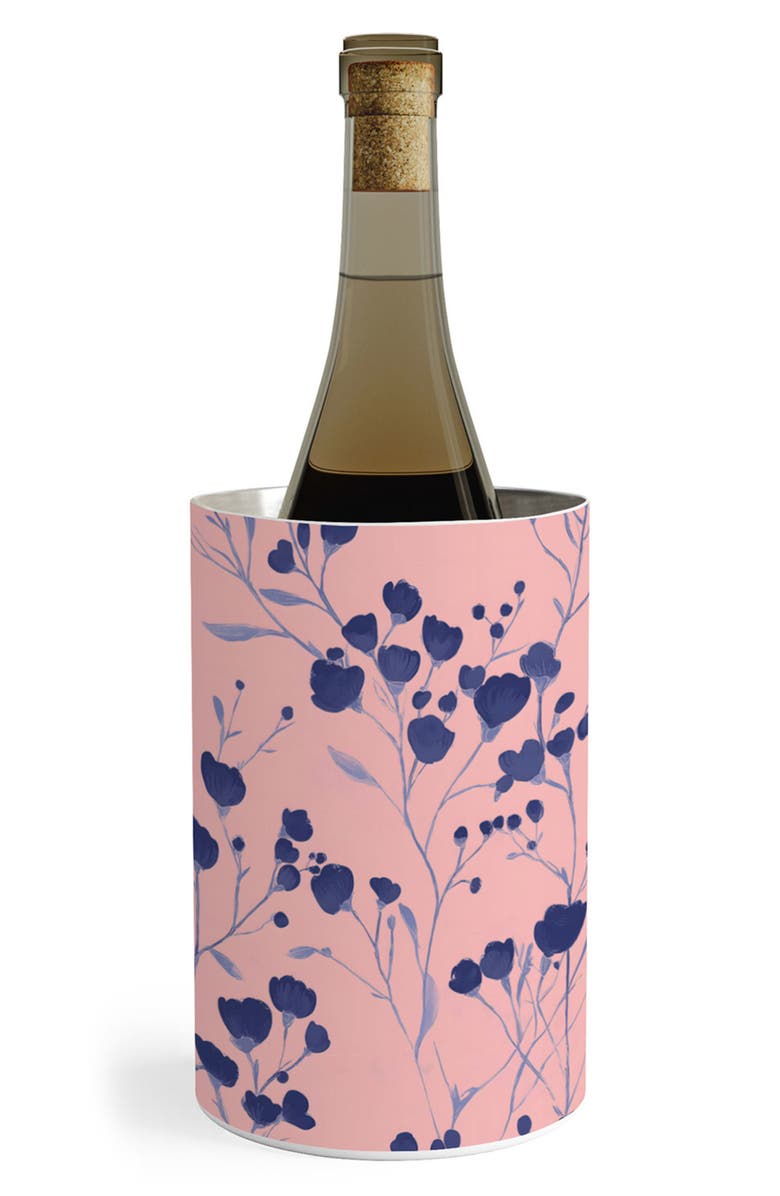 Deny Designs Natural Haze Stainless Steel Wine Chiller, Main, color, Pink