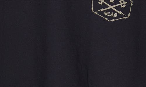 Dark Seas No Trespassing Cotton Graphic T-shirt In Black