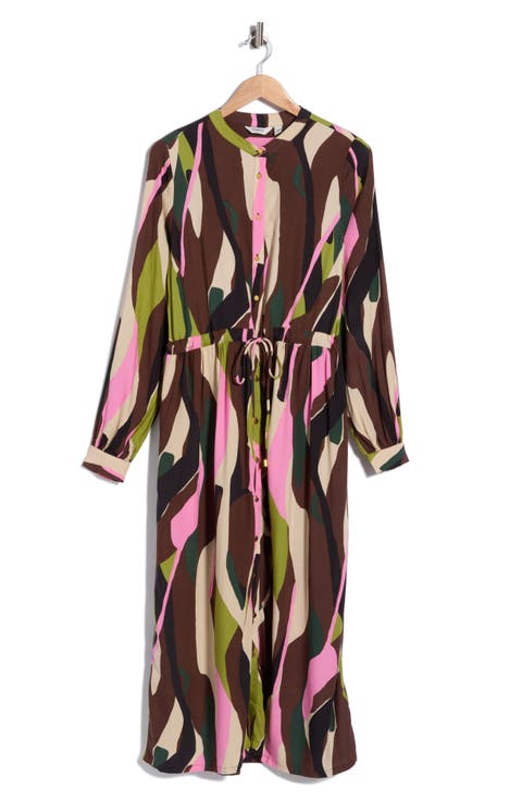 Long Sleeve Print Shirtdress