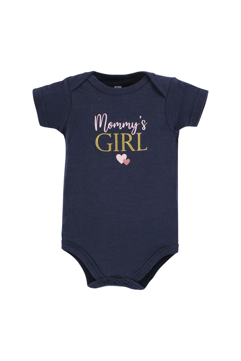 Cotton Bodysuits 5-Pack, Alternate, color, Girl Mommy Pink Navy 5Pk