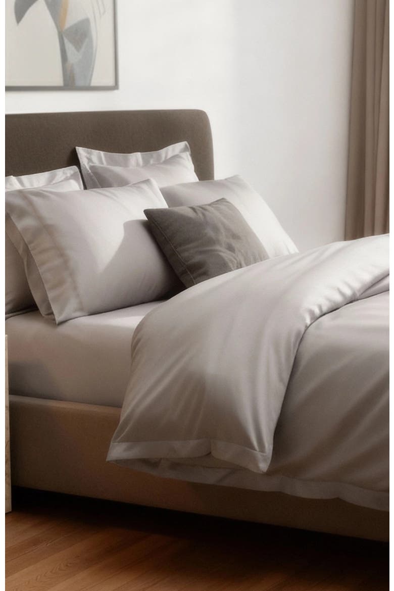 Heritage Organic Sateen Sheet Set, Alternate, color, Grey