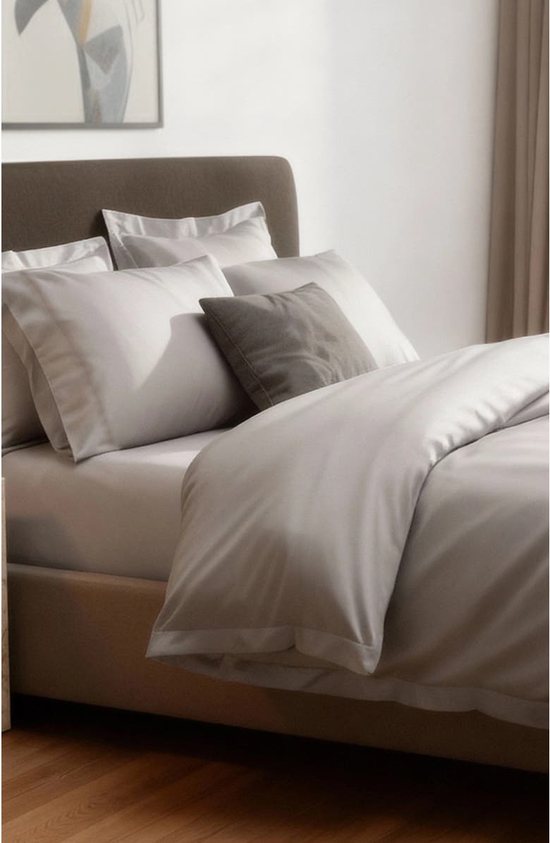 Ela Lane USA Heritage Organic Sateen Sheet Set, Alternate, color, Grey