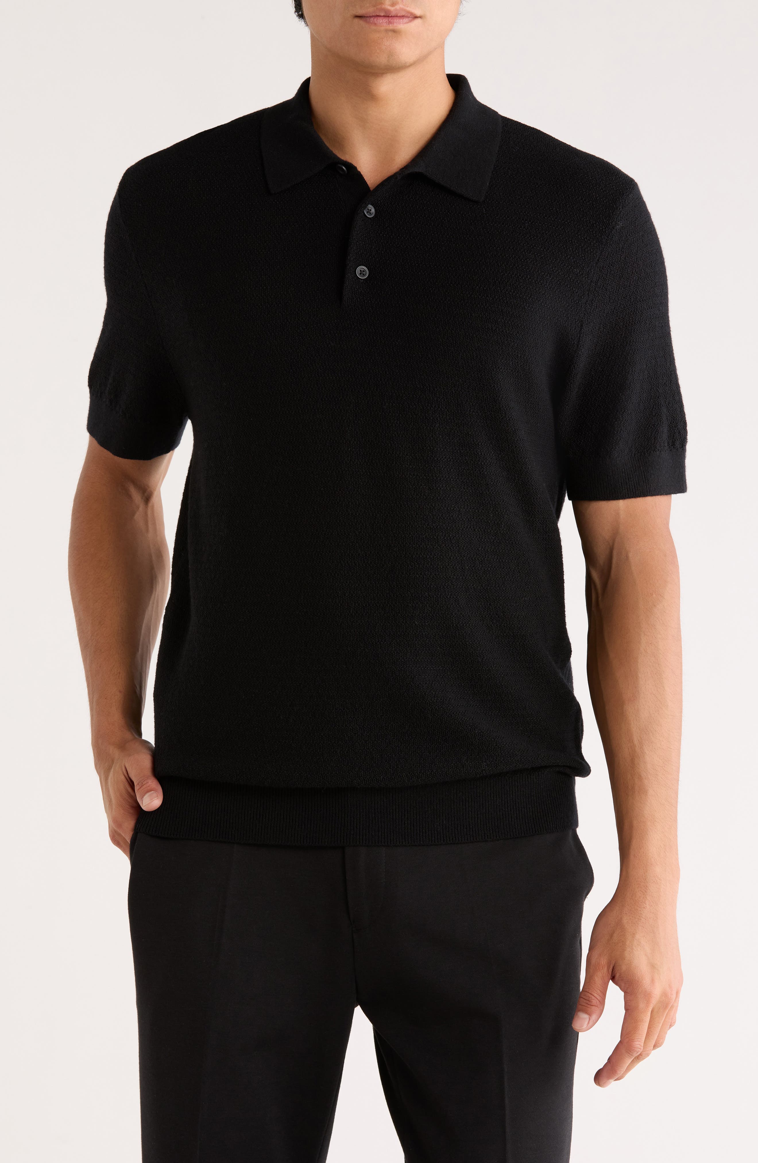 Nordstrom Textured Merino Wool Polo