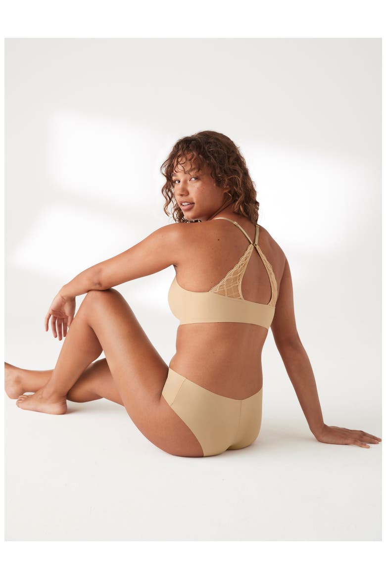 True Body Boost Triangle Lace Convertible Strap Bra, Alternate, color, DESERT