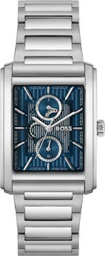 BOSS Principle Dress Multifunction Tank Bracelet Watch, 30.5mm x 42mm