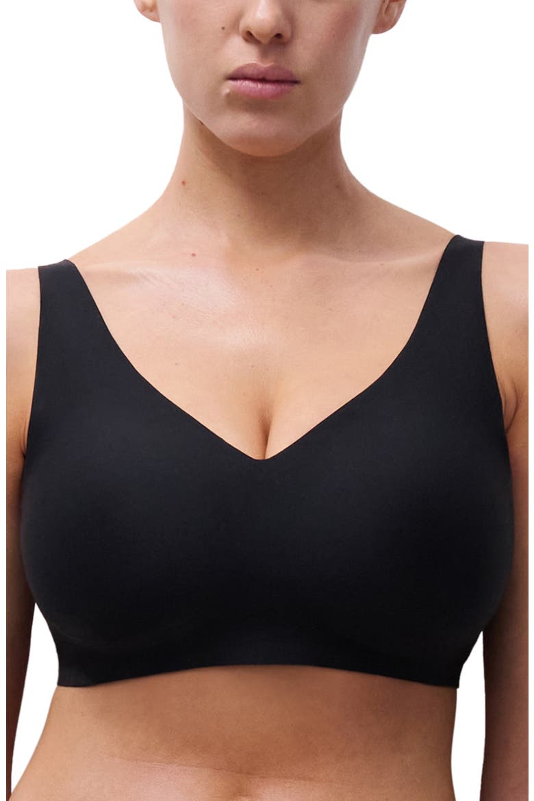 Softstretch Power V-Neck Wireless Bra, Main, color, BLACK