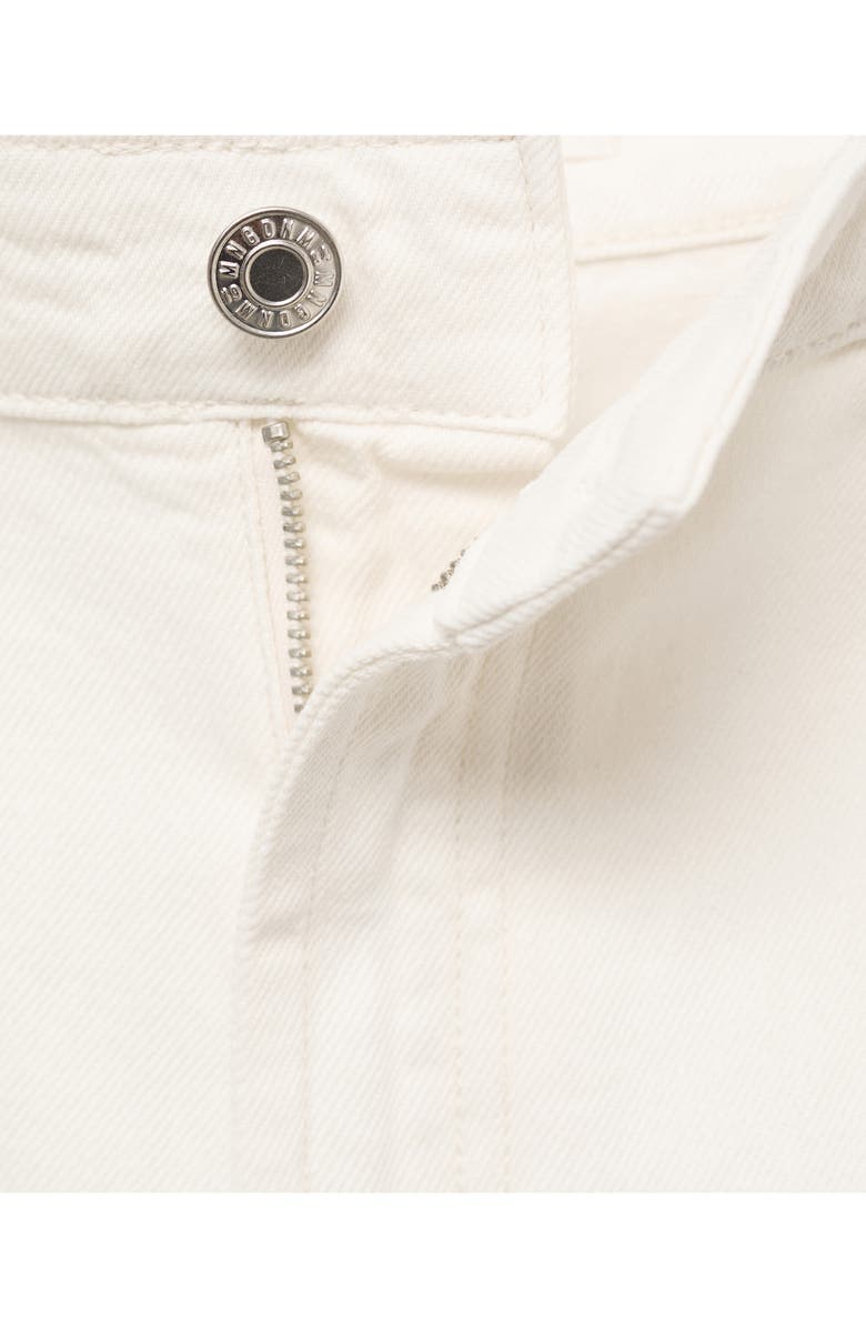 MANGO Dart Bermuda Denim Shorts, Alternate, color, Off White